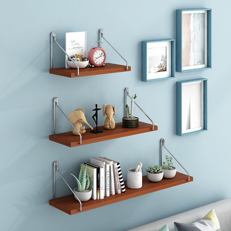 3 Piece Set of Wooden Hanging Shelves - High Street Cottage