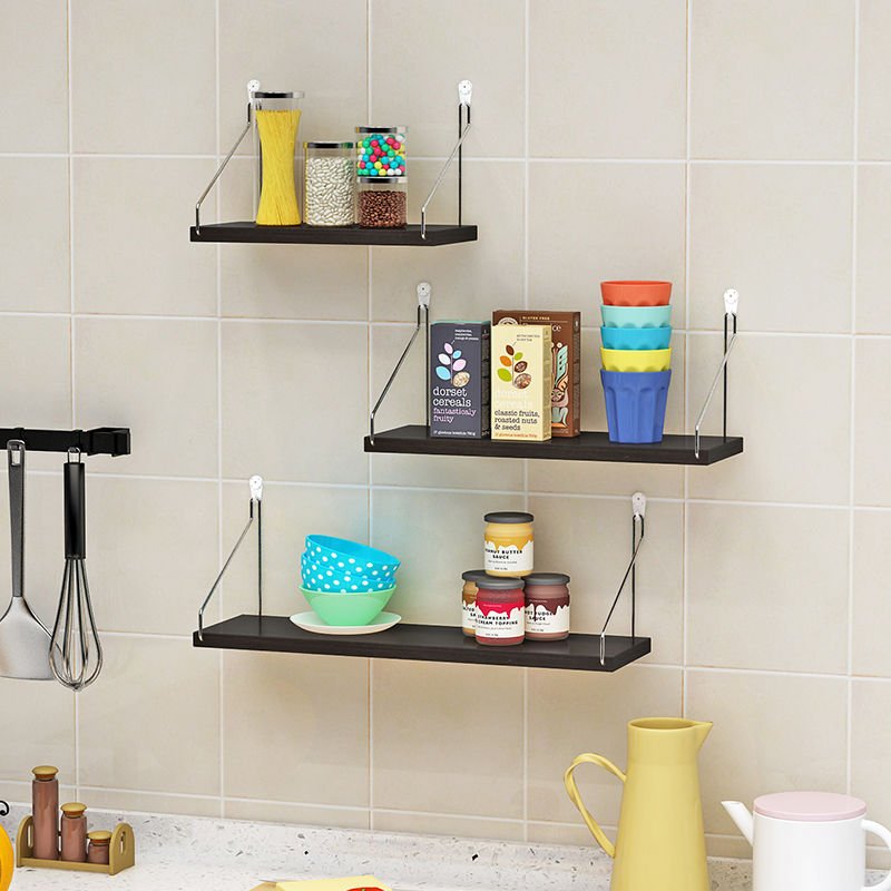 3 Piece Set of Wooden Hanging Shelves - High Street Cottage