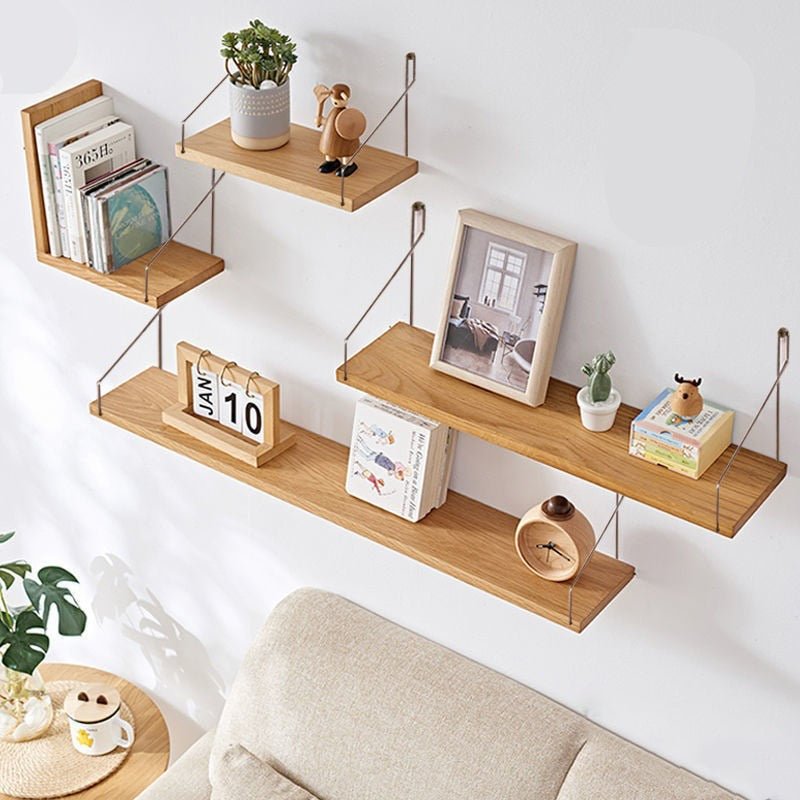 3 Piece Set of Wooden Hanging Shelves - High Street Cottage