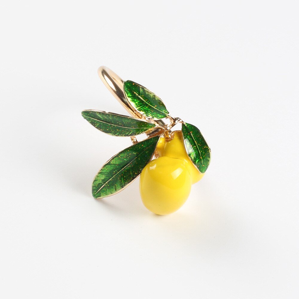 4 Piece Set - Lemon or Cherry Napkin rings - High Street Cottage