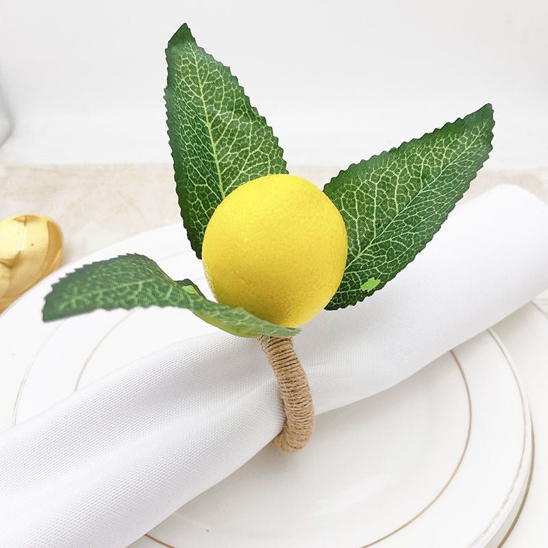 4 Piece Set - Lemon or Cherry Napkin rings - High Street Cottage