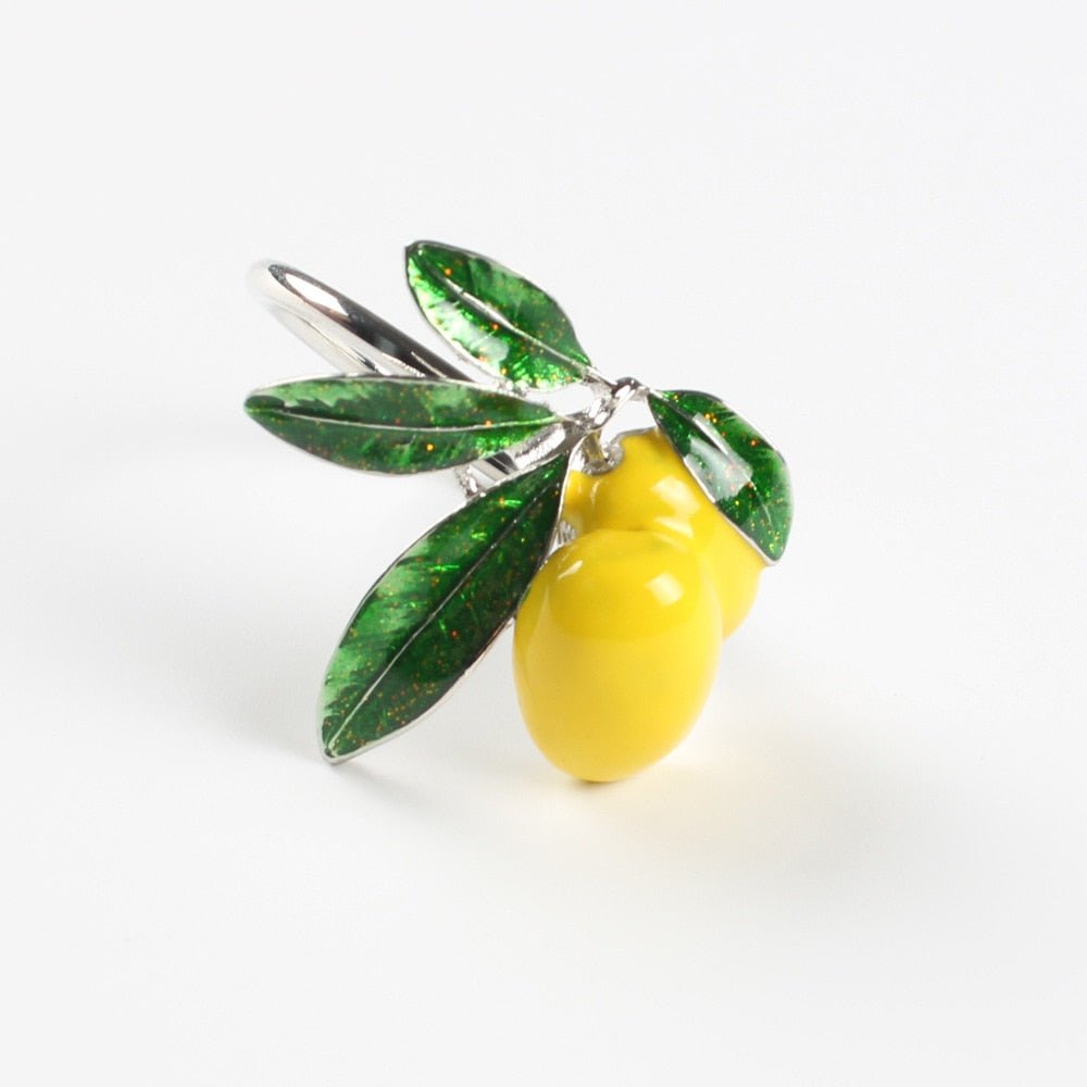 4 Piece Set - Lemon or Cherry Napkin rings - High Street Cottage