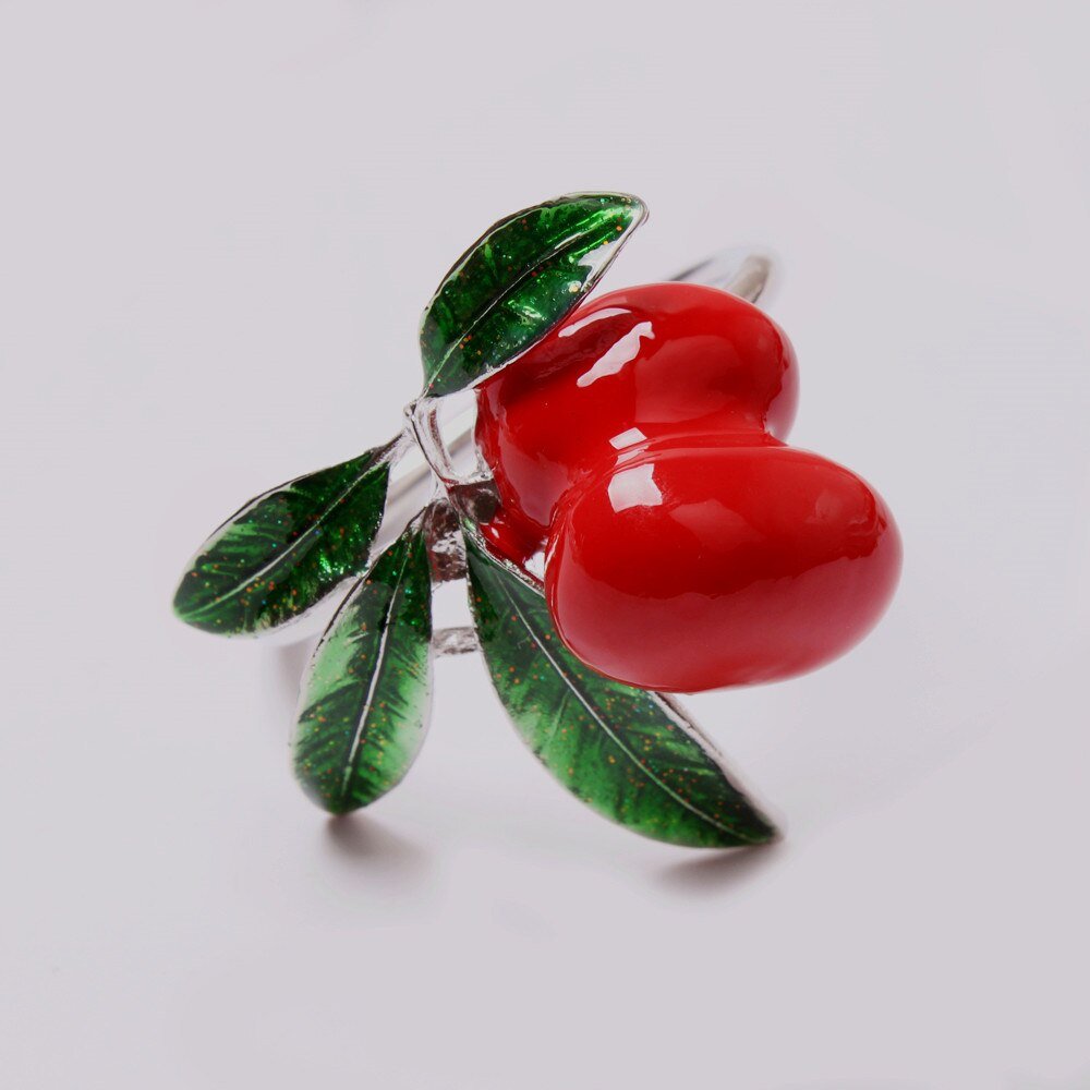 4 Piece Set - Lemon or Cherry Napkin rings - High Street Cottage