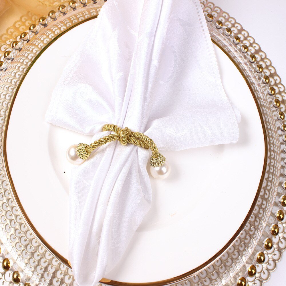 4 Piece Sets - Natural Fiber Detail Napkin Rings - High Street Cottage
