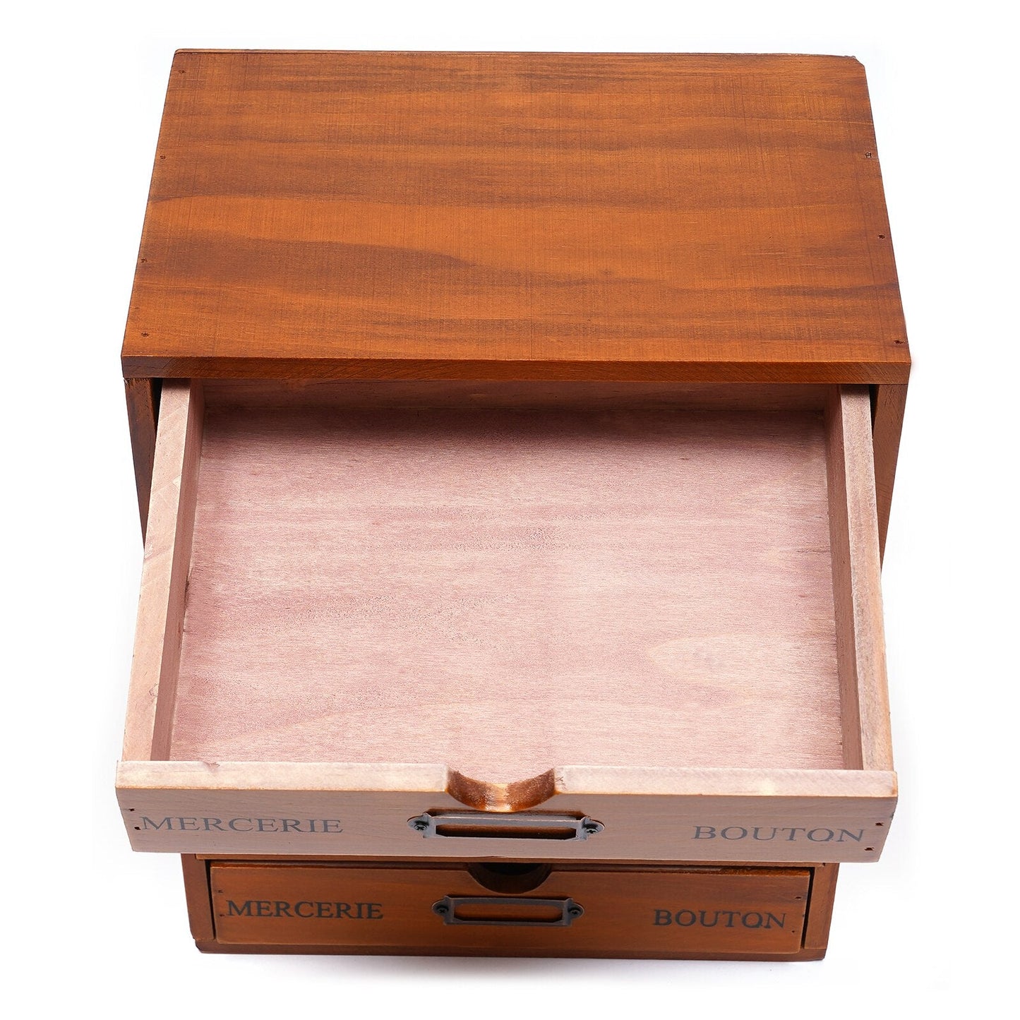 5-Drawer Vintage Look Wooden Desk Organizer - High Street Cottage