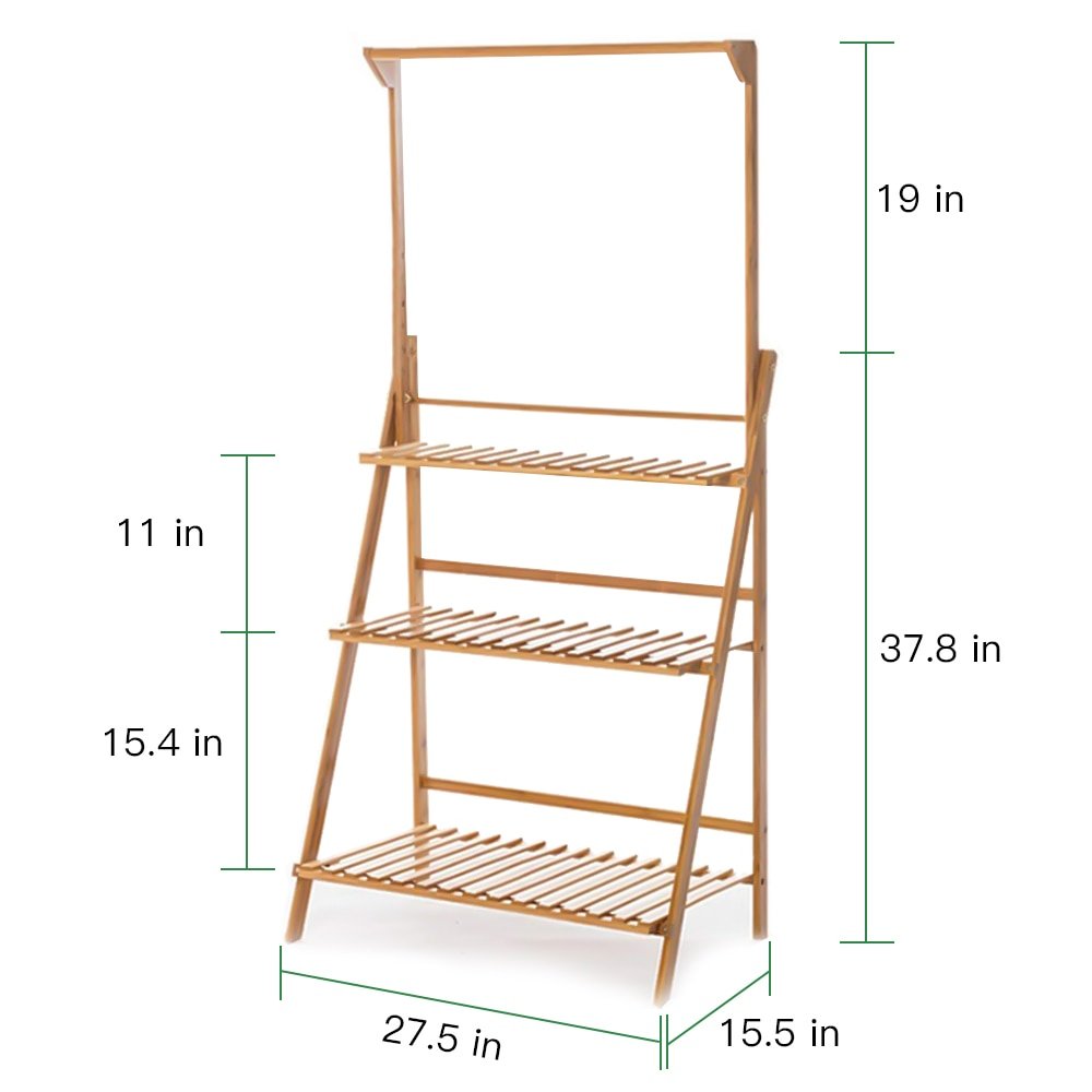Adjustable Bamboo Plant Stand - High Street Cottage