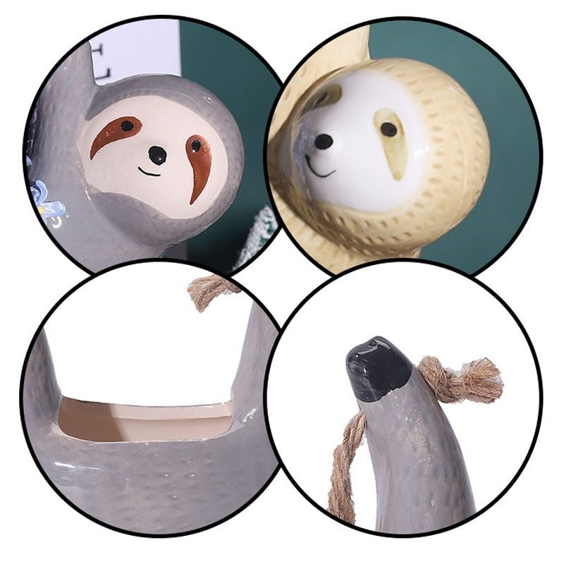 Adorable Sloth Hanging Planter - High Street Cottage