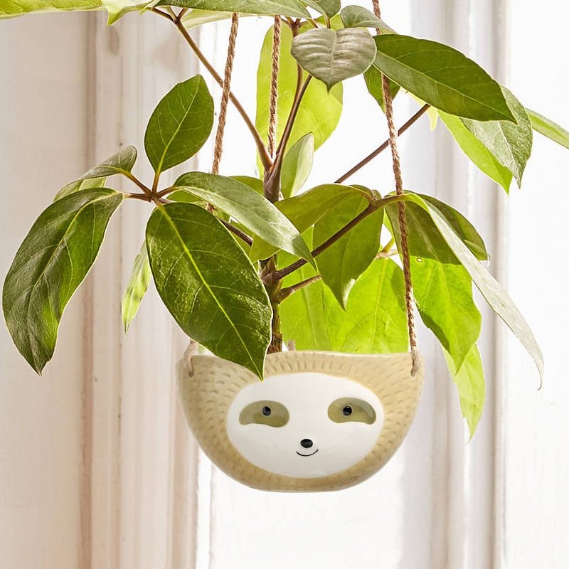Adorable Sloth Hanging Planter - High Street Cottage