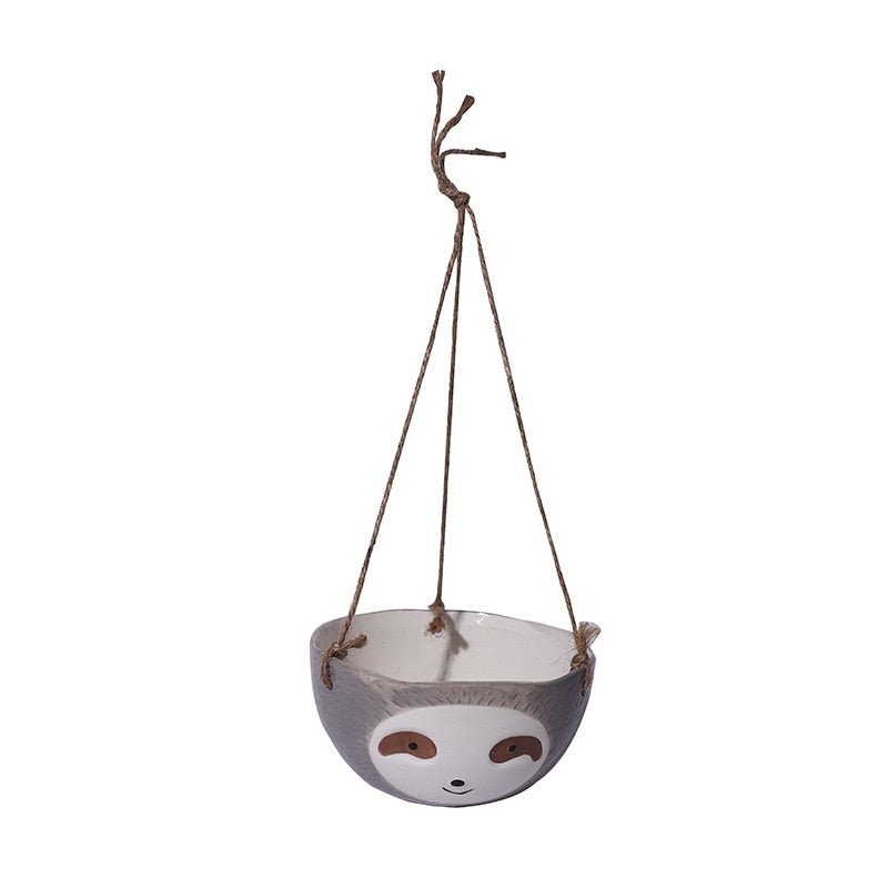 Adorable Sloth Hanging Planter - High Street Cottage