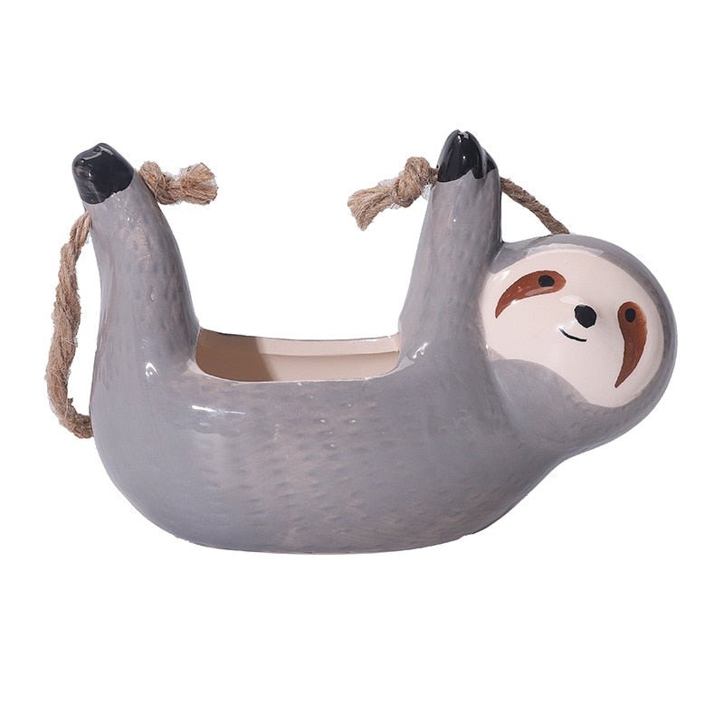 Adorable Sloth Hanging Planter - High Street Cottage