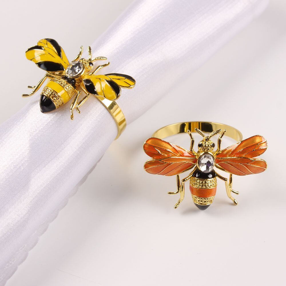 Bee or Dragonfly Enamel Napkin Rings - High Street Cottage