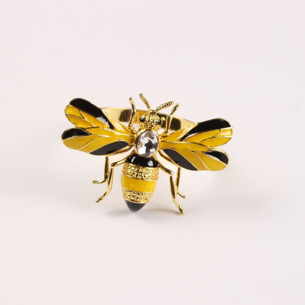 Bee or Dragonfly Enamel Napkin Rings - High Street Cottage