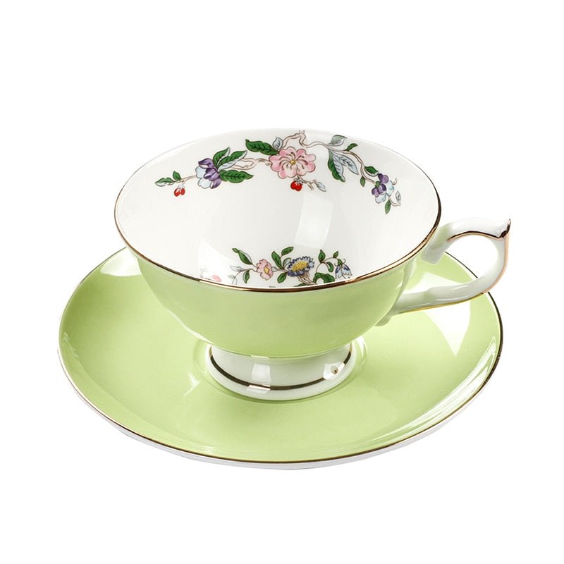 Bone China Butterfly and Floral Tea Cups - High Street Cottage