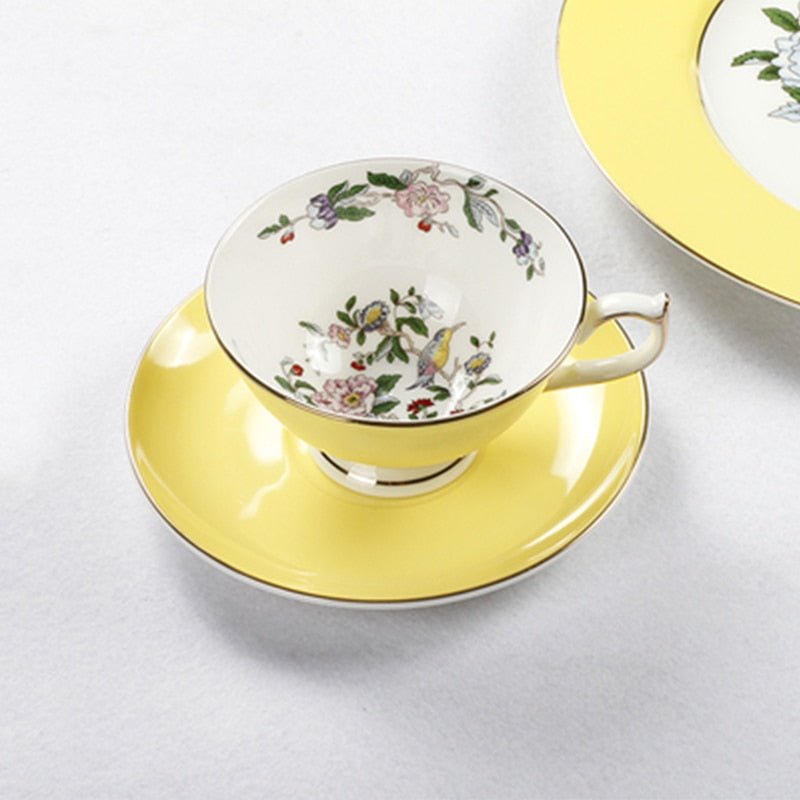 Bone China Butterfly and Floral Tea Cups - High Street Cottage
