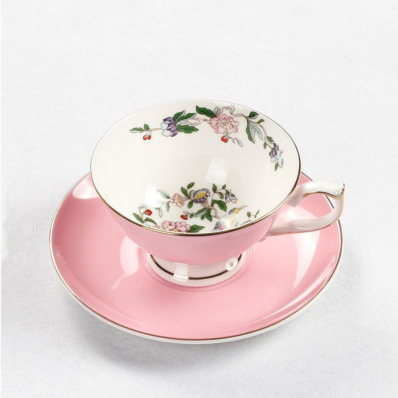 Bone China Butterfly and Floral Tea Cups - High Street Cottage
