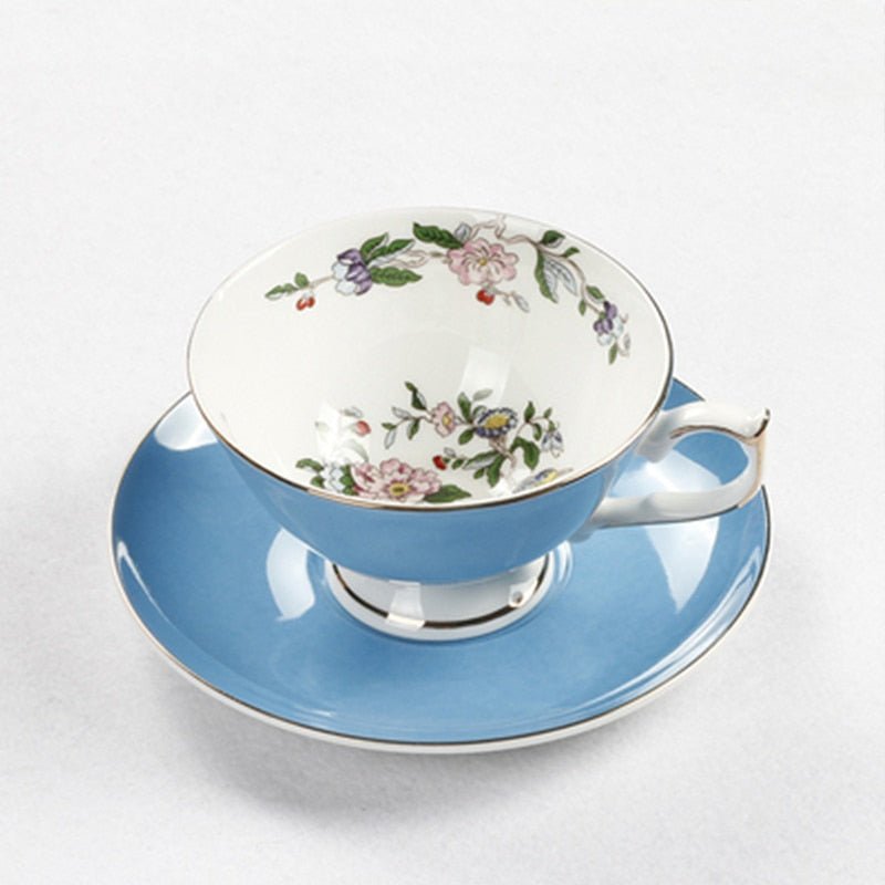 Bone China Butterfly and Floral Tea Cups - High Street Cottage