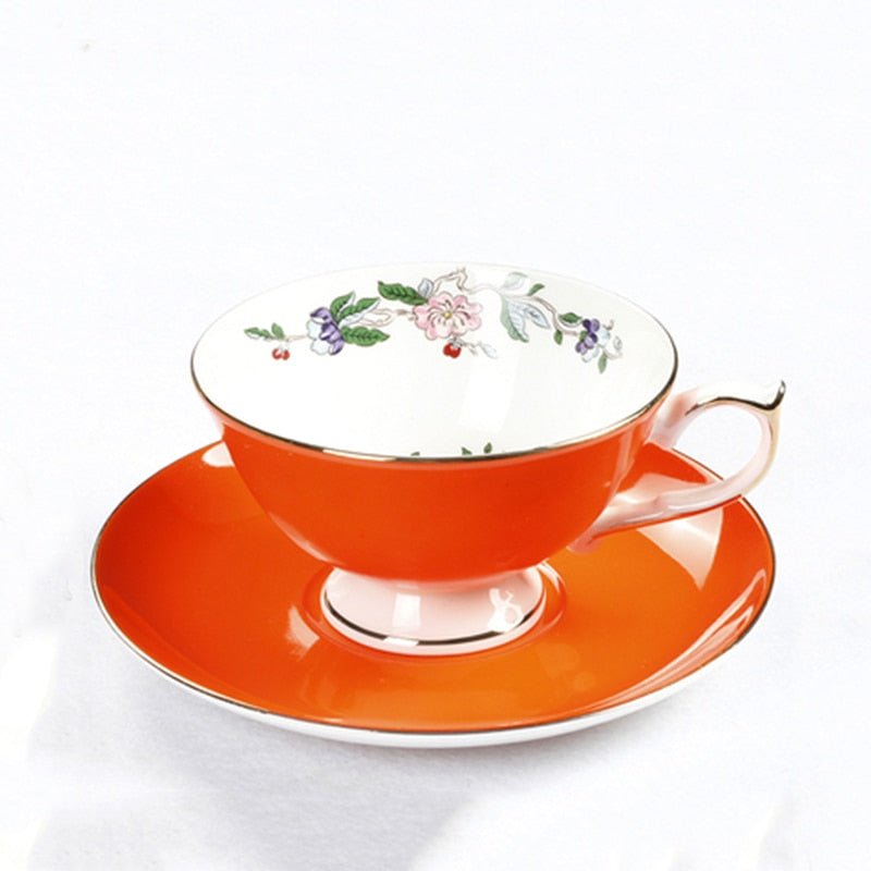 Bone China Butterfly and Floral Tea Cups - High Street Cottage