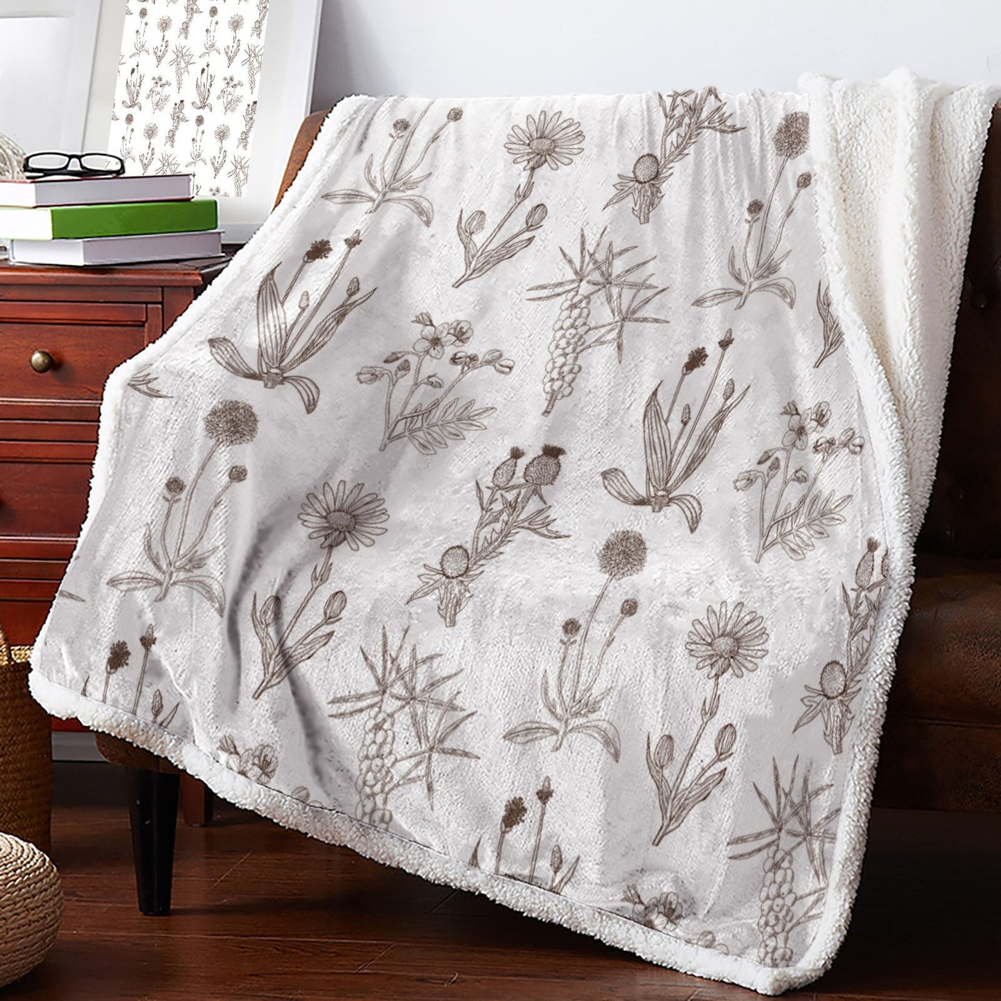 Botanical and Nature Themed Fleece Throws - High Street Cottage