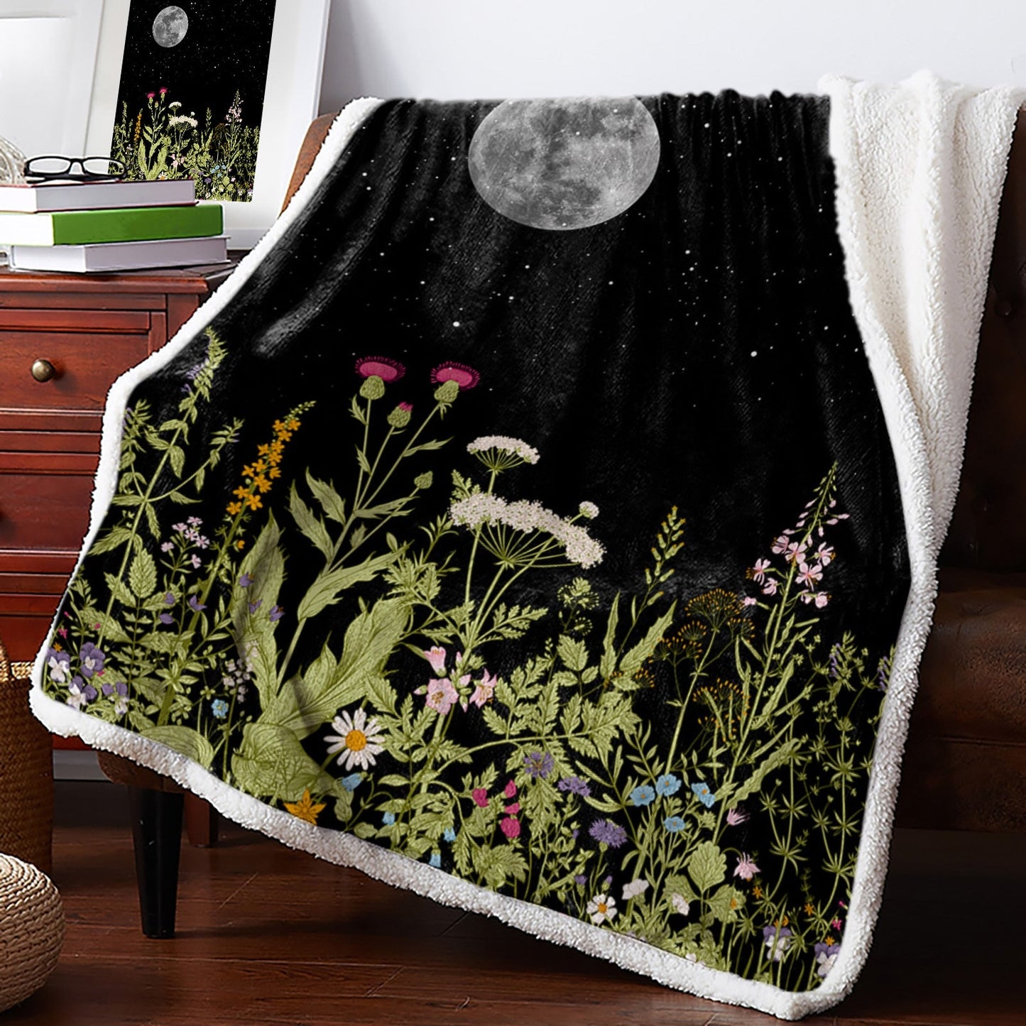 Botanical and Nature Themed Fleece Throws - High Street Cottage