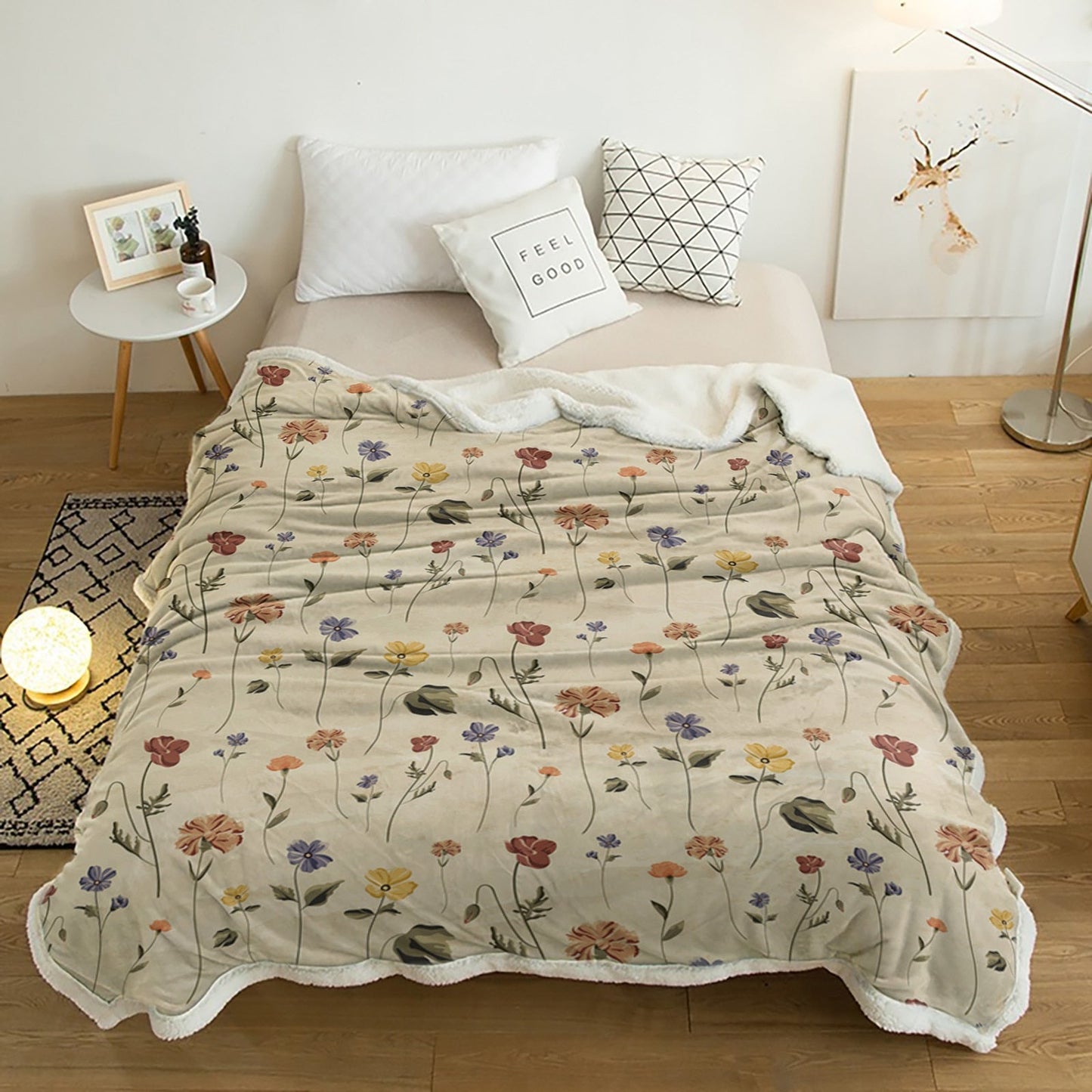 Botanical and Nature Themed Fleece Throws - High Street Cottage