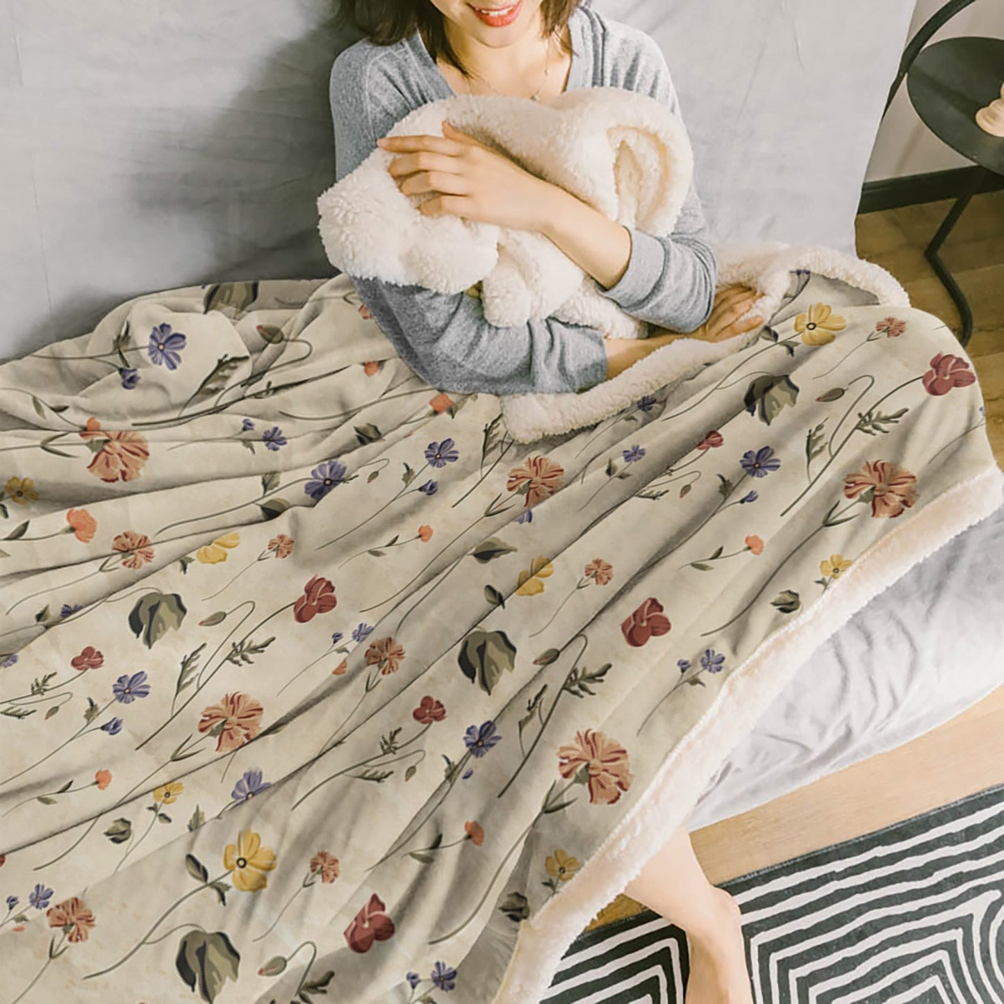 Botanical and Nature Themed Fleece Throws - High Street Cottage