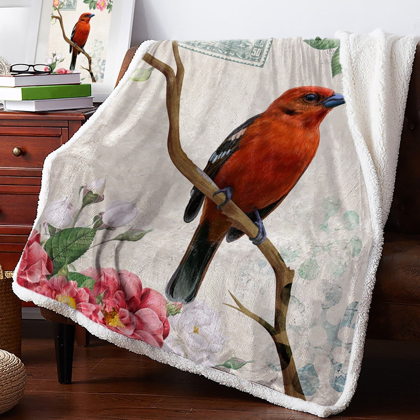 Botanical and Nature Themed Fleece Throws - High Street Cottage