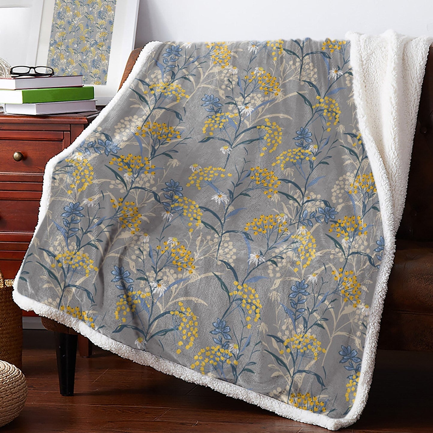 Botanical and Nature Themed Fleece Throws - High Street Cottage