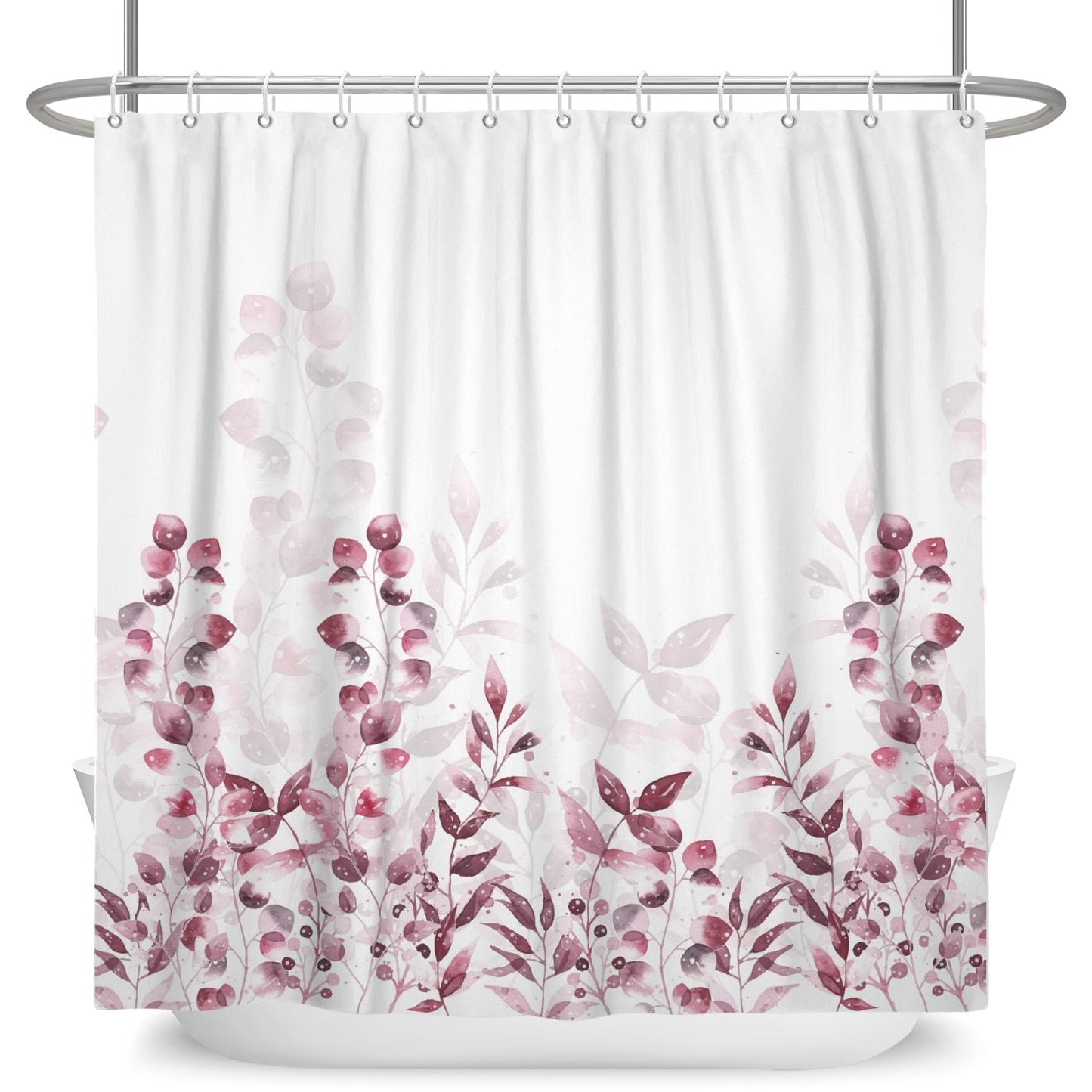 Botanical Shower Curtains with Hooks - High Street Cottage