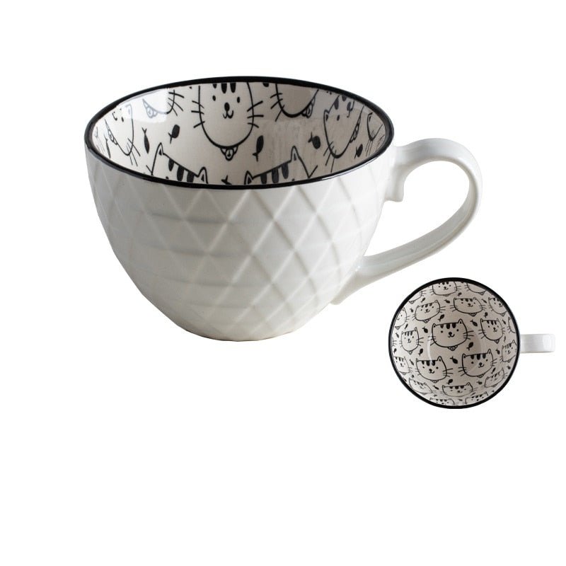 Bright Ceramic Mugs with Cute Patterned Interiors - High Street Cottage
