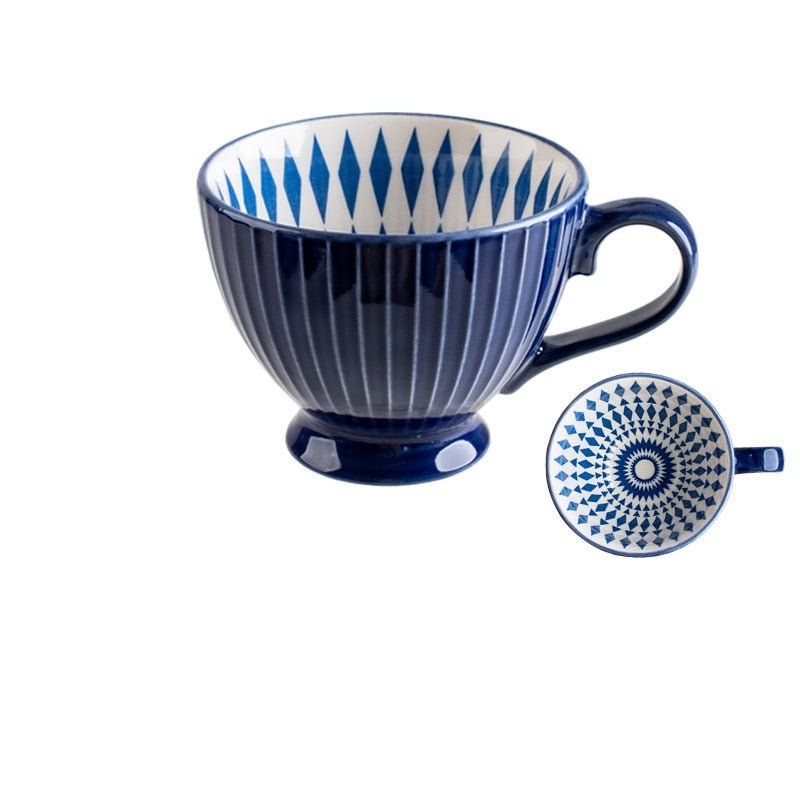 Bright Ceramic Mugs with Cute Patterned Interiors - High Street Cottage