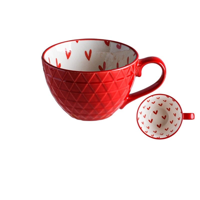 Bright Ceramic Mugs with Cute Patterned Interiors - High Street Cottage