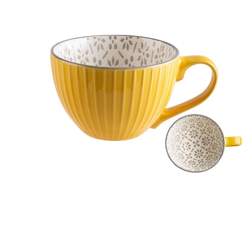 Bright Ceramic Mugs with Cute Patterned Interiors - High Street Cottage