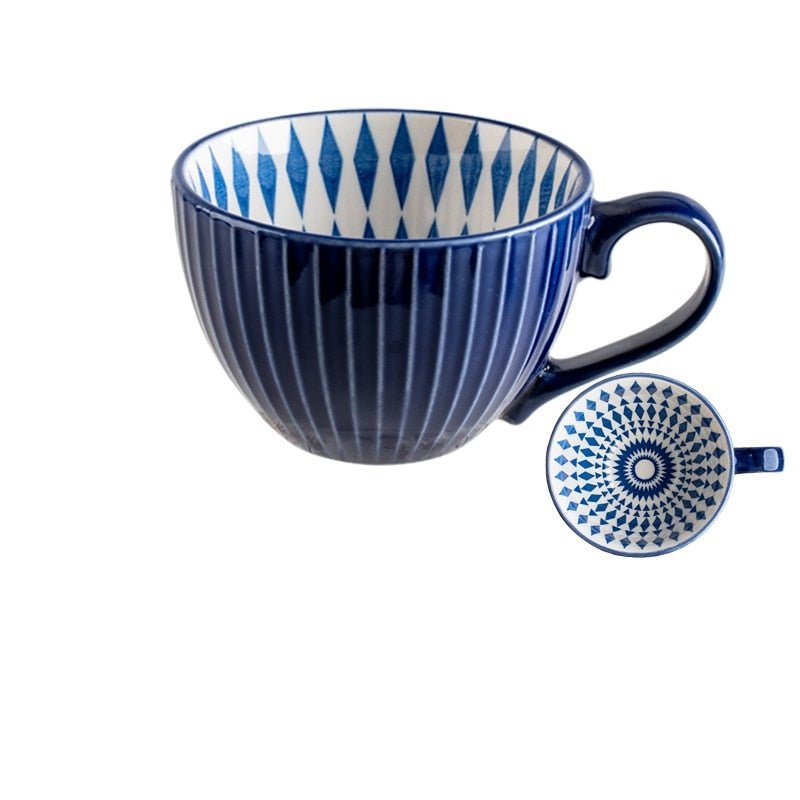 Bright Ceramic Mugs with Cute Patterned Interiors - High Street Cottage