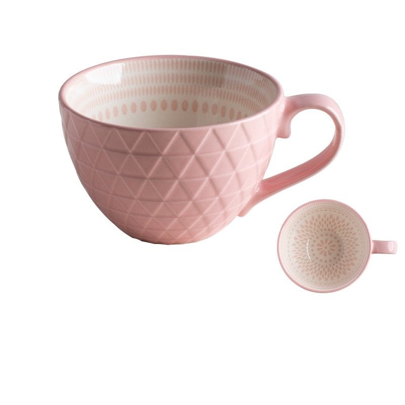 Bright Ceramic Mugs with Cute Patterned Interiors - High Street Cottage