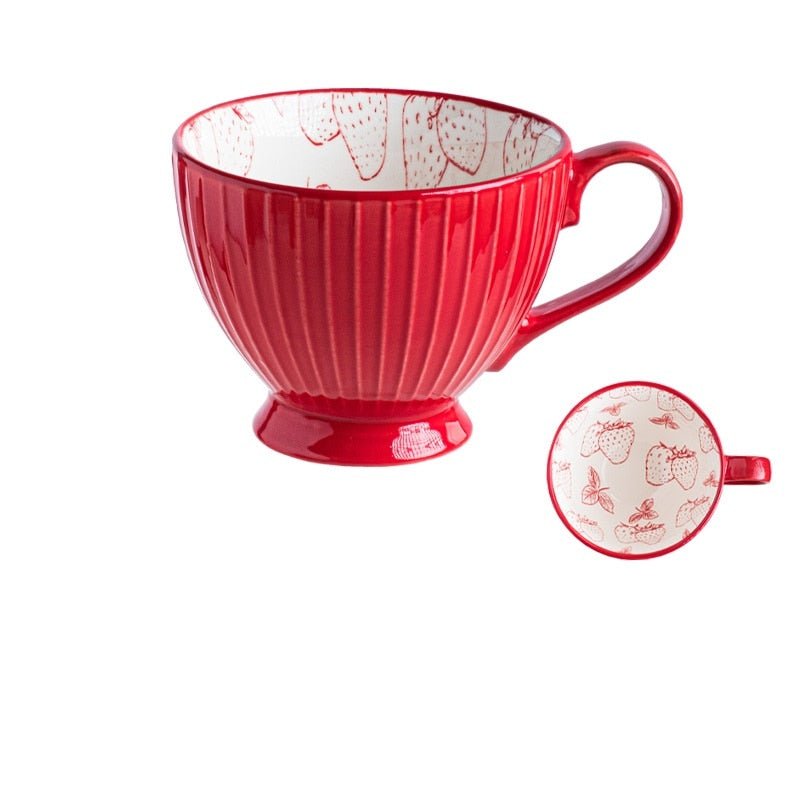Bright Ceramic Mugs with Cute Patterned Interiors - High Street Cottage