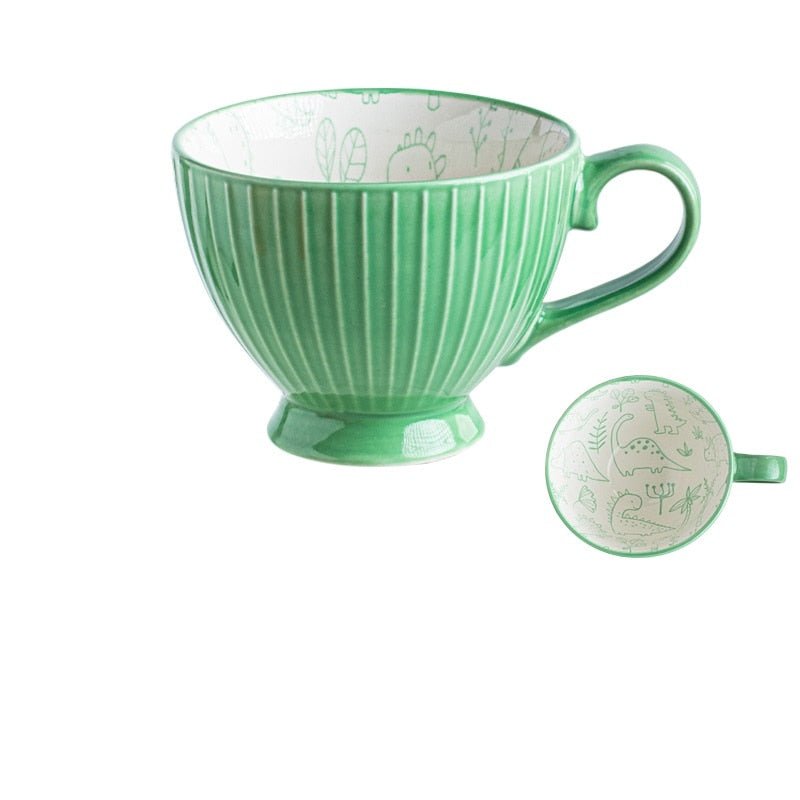 Bright Ceramic Mugs with Cute Patterned Interiors - High Street Cottage