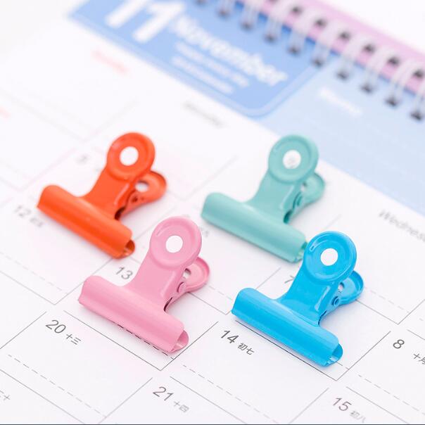 Candy Color Vintage Shaped Metal Binder Clips - High Street Cottage