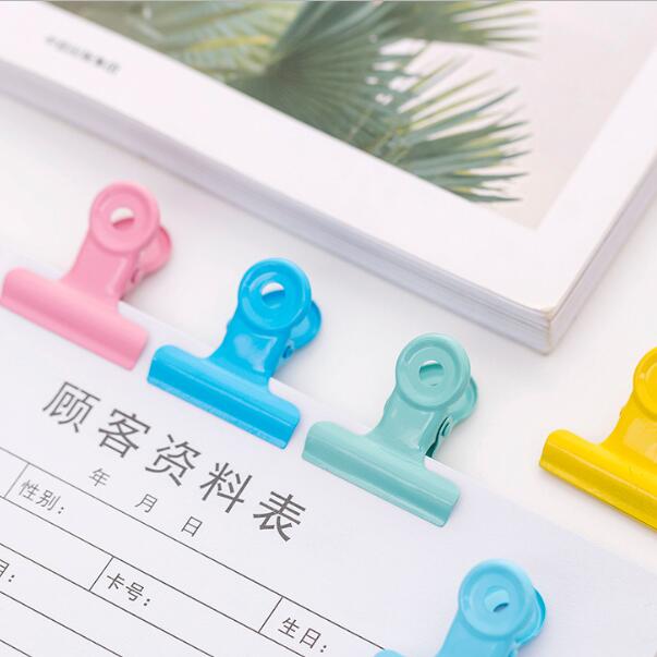 Candy Color Vintage Shaped Metal Binder Clips - High Street Cottage