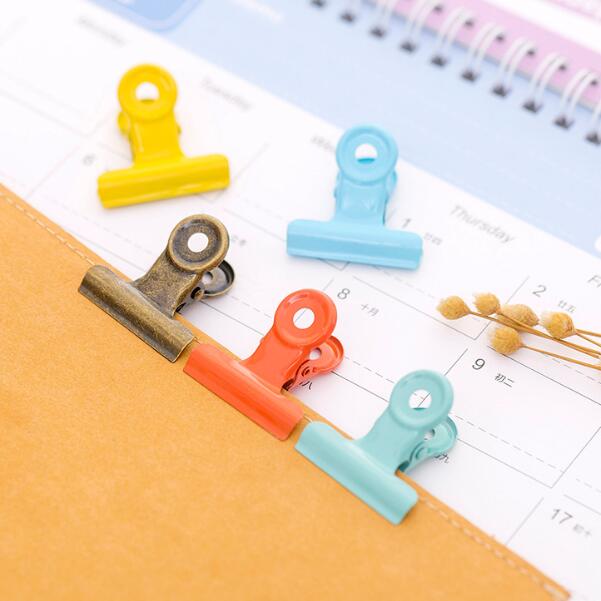 Candy Color Vintage Shaped Metal Binder Clips - High Street Cottage