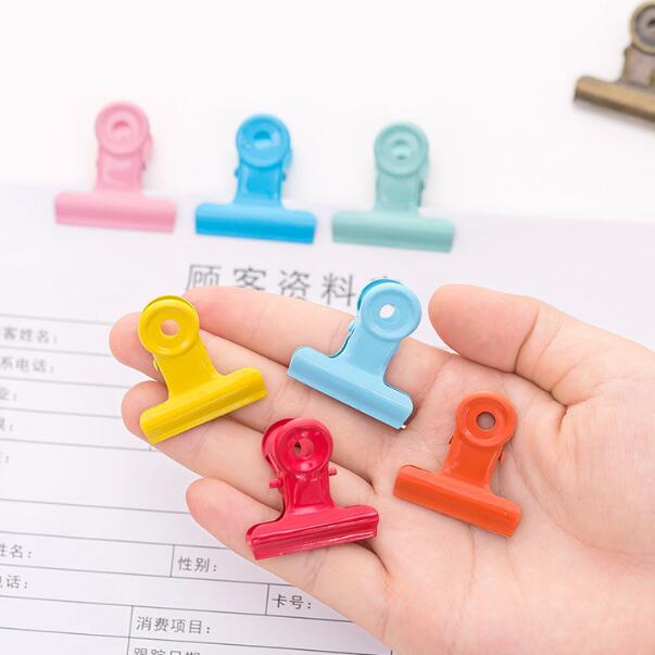 Candy Color Vintage Shaped Metal Binder Clips - High Street Cottage