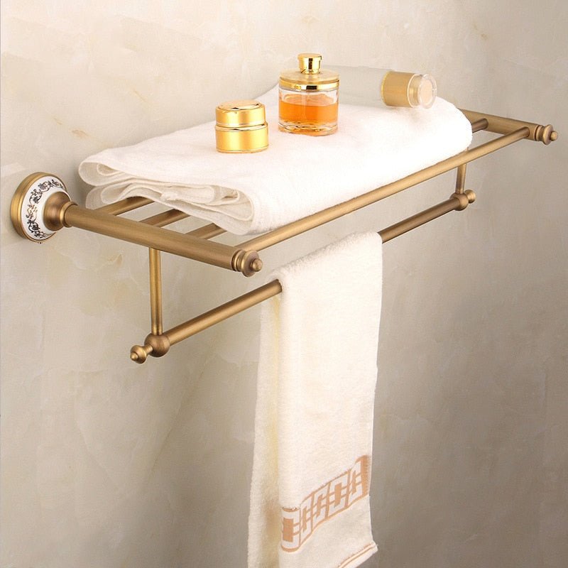 Ceramic and Brass Bathroom Hardware Collection - High Street Cottage