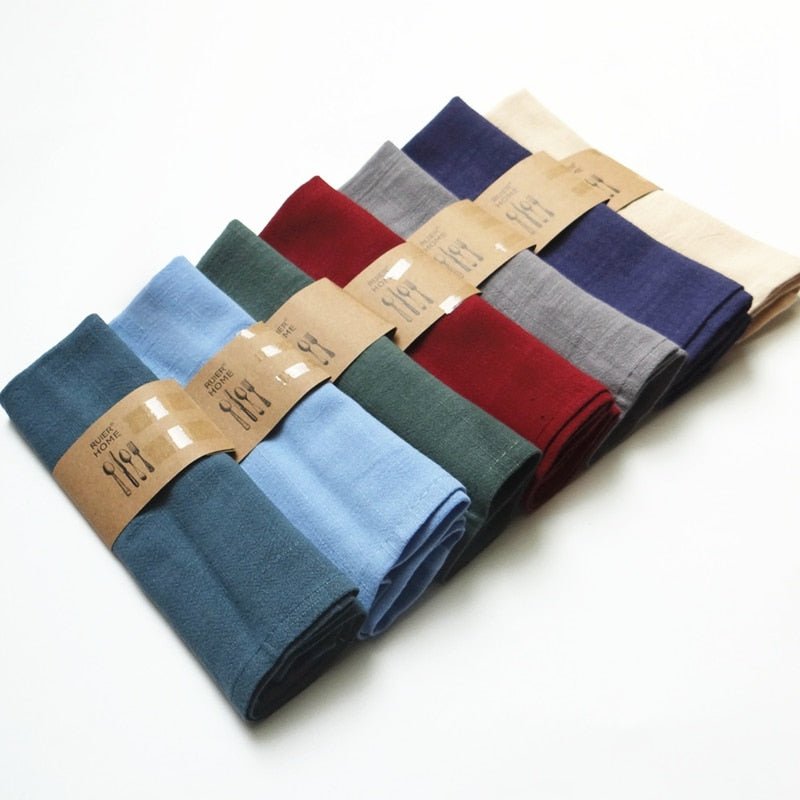 Classic Cotton Linen Napkins - 7 Color Options - High Street Cottage