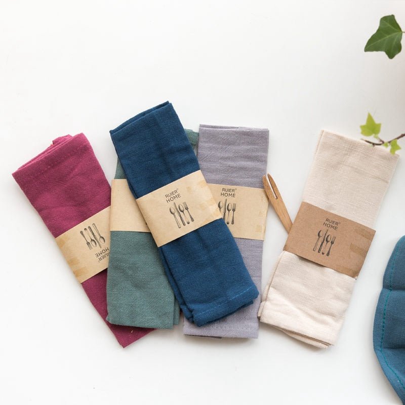 Classic Cotton Linen Napkins - 7 Color Options - High Street Cottage