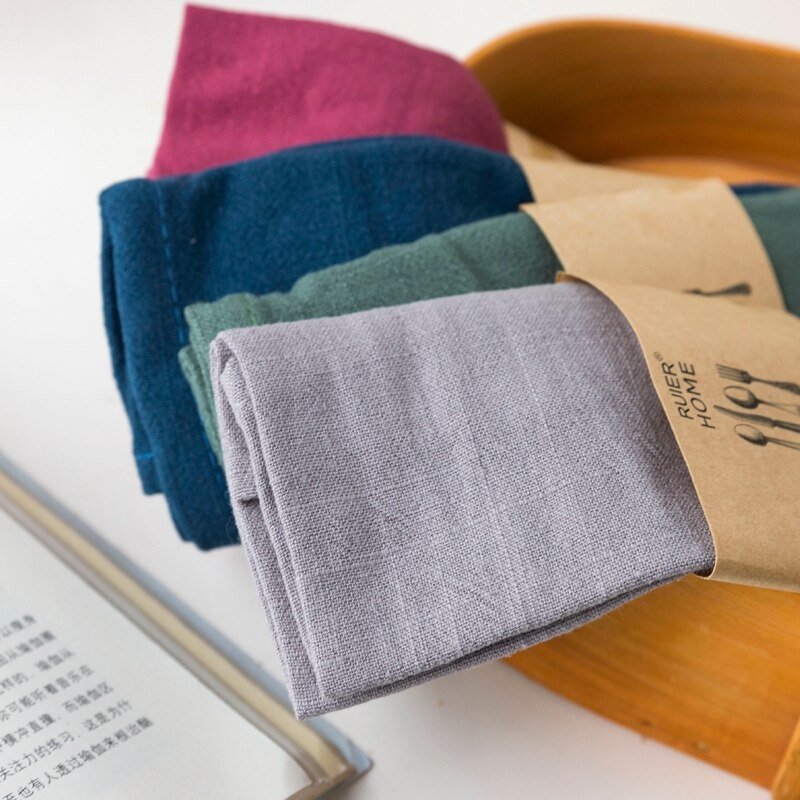 Classic Cotton Linen Napkins - 7 Color Options - High Street Cottage