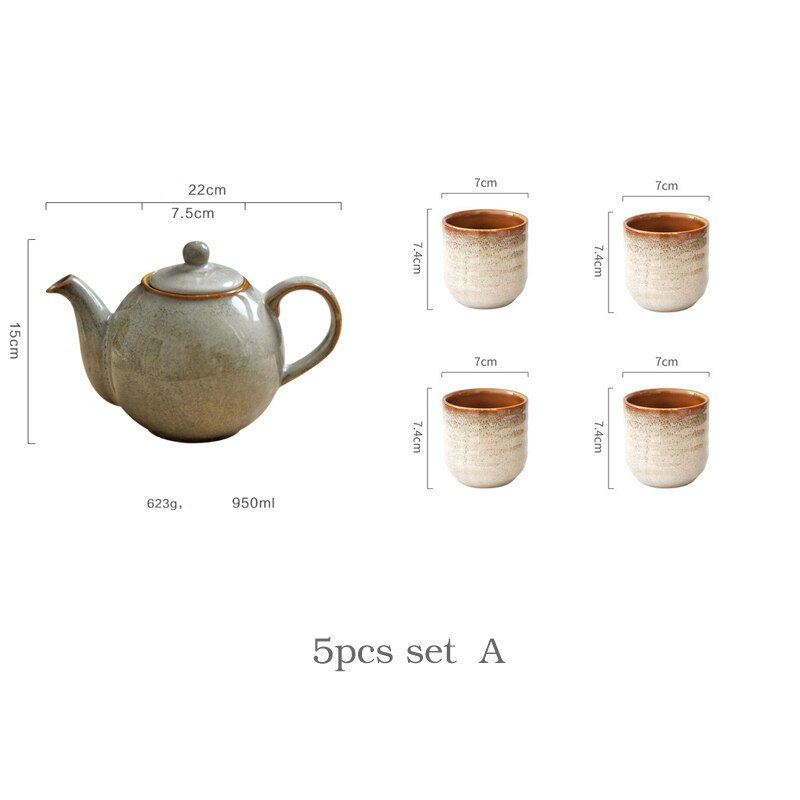 Classically Beautiful Glazed Porcelain Tea Sets - High Street Cottage