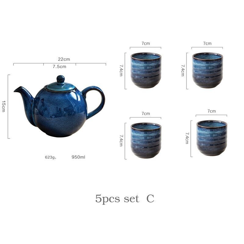Classically Beautiful Glazed Porcelain Tea Sets - High Street Cottage