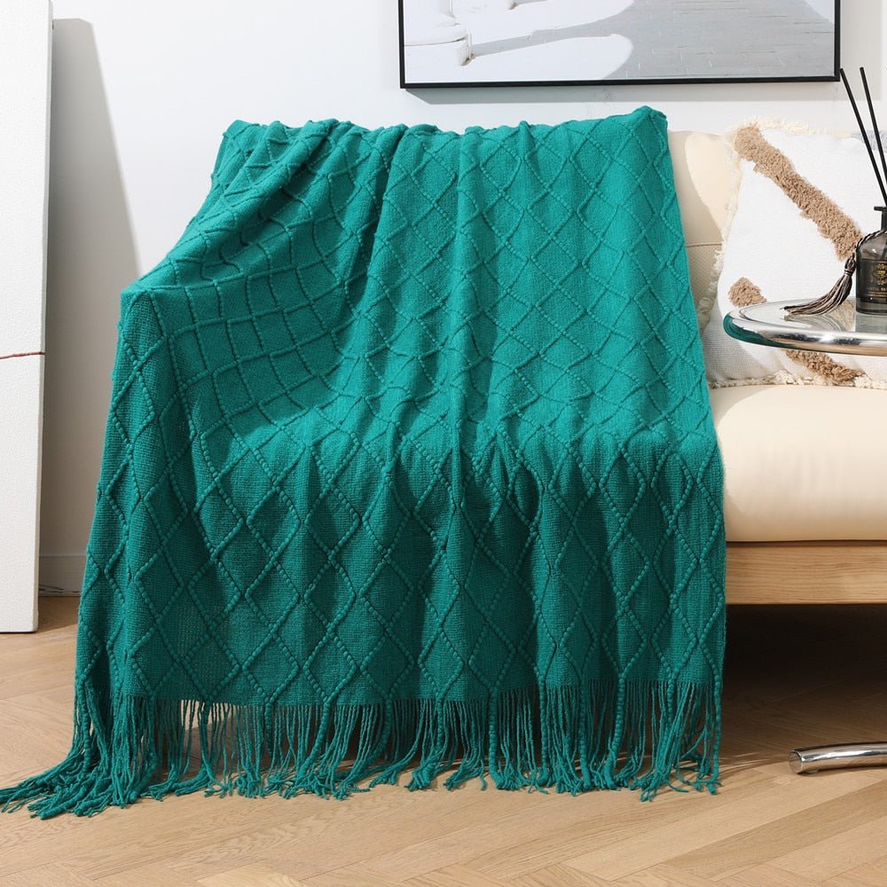 Colorful, Soft Knitted Throw Blankets - High Street Cottage
