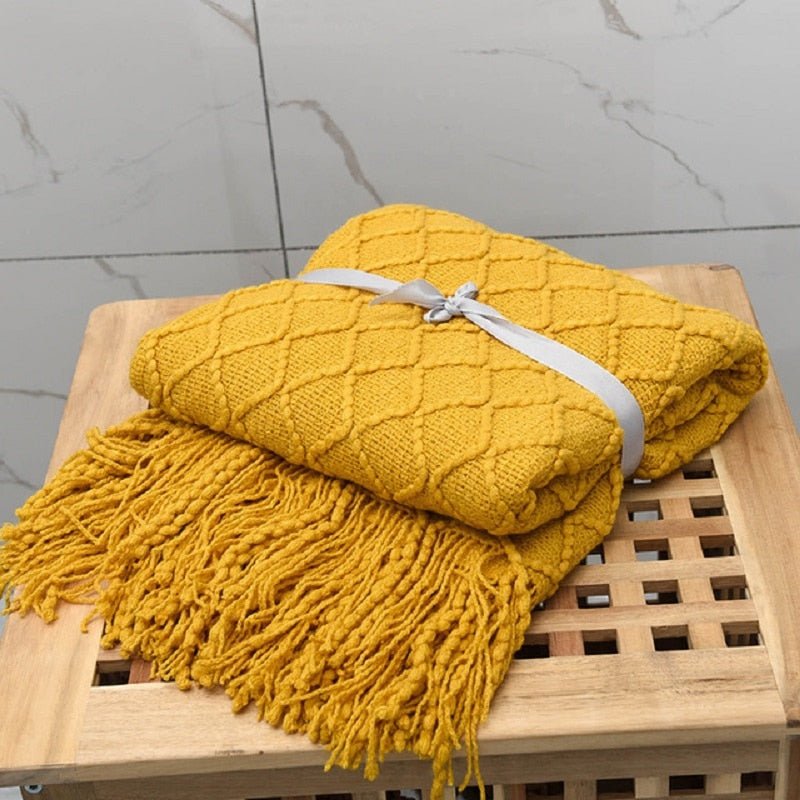 Colorful, Soft Knitted Throw Blankets - High Street Cottage