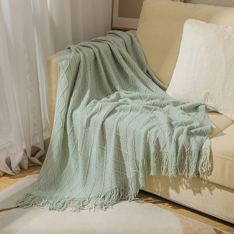 Colorful, Soft Knitted Throw Blankets - High Street Cottage