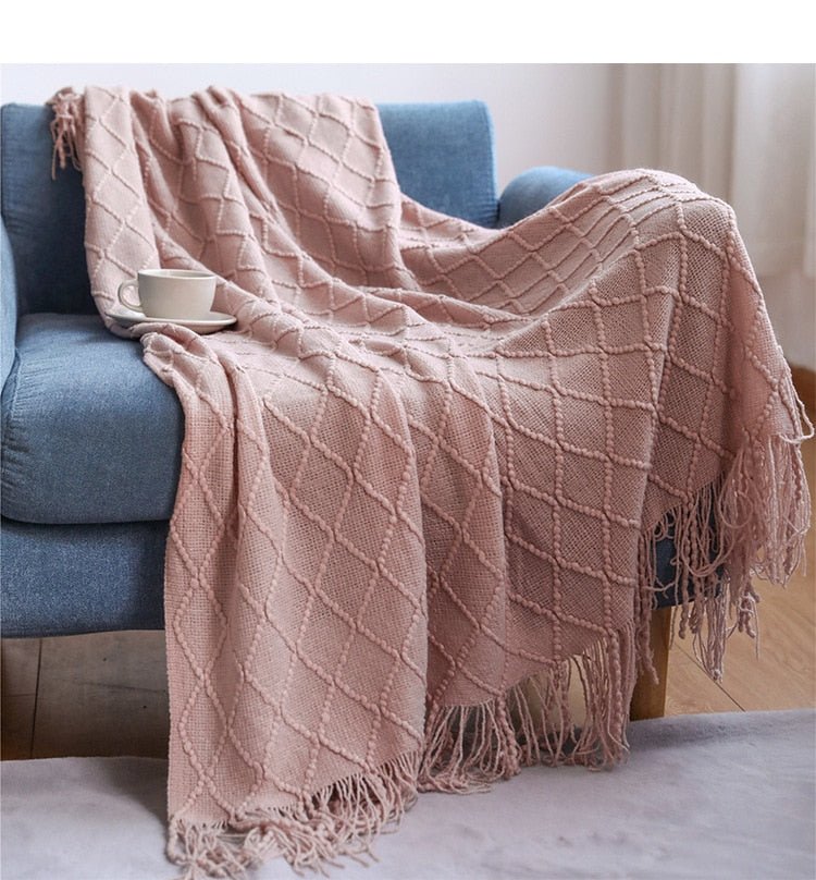Colorful, Soft Knitted Throw Blankets - High Street Cottage